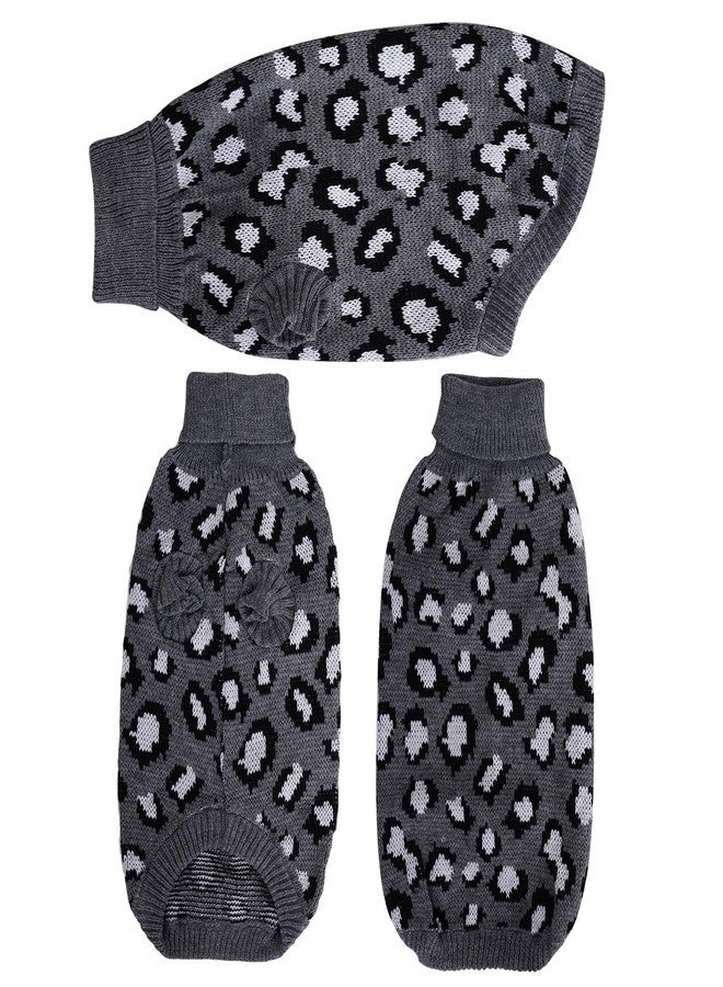 Miayon Cat Sleeveless Sweater Knitted Clothes for Cat Small Dogs Winter (Gray, Large) - Image 3